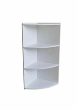 Wooden Bathroom Corner Shelf Unit Cabinet Storage White Furniture Wall & Floor