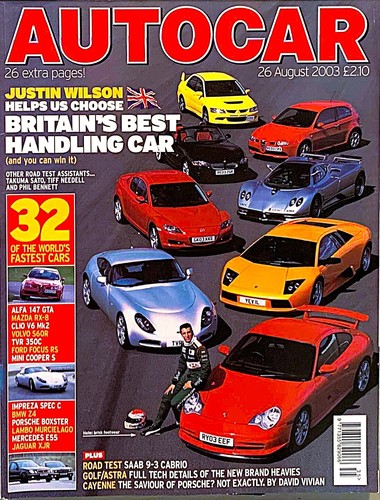 Autocar magazine aug - autocar, 26-aug-03
