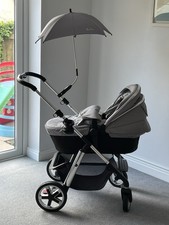 Silver Cross Pioneer Pushchair & Carrycot – Chrome Silver | Includes Extras