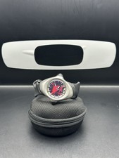 Oakley Crush Stainless Steel Black Dial W/Red Skull Watch