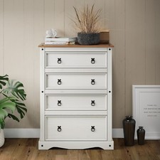 Corona Chest of Drawers White