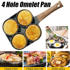 4 Hole Frying Pot Pan Non-stick Egg Pancake Steak Hamburg Omelet Pan Breakfast