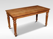 Cherry Farmhouse Table / Desk | Solid Wood, Turned Tapered Legs