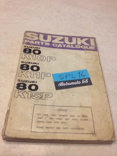Suzuki parts list - list, k10p