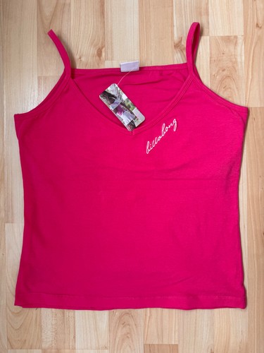 Pink cotton billabong vest top - pink,