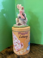Piggin  figurine & tin by David Corbridge "Piggin lottery" 1996, Sh