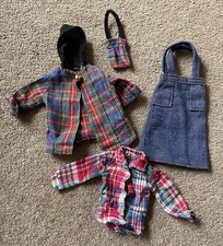 Vintage Sindy Doll Separates Bundle, inc Denim Pinafore Dress 1981 44032
