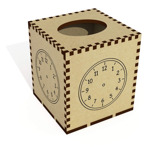 Clock face outline square - 'clock,