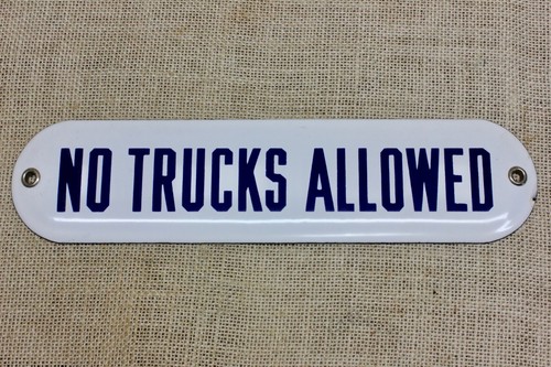 Old porcelain sign - porcelain, “no