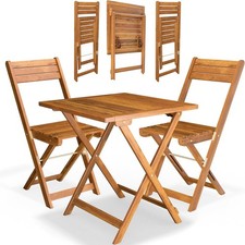 Wooden bistro set - bistro, folding