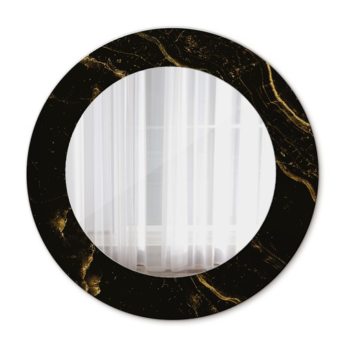Ornate round mirror - mirror, with