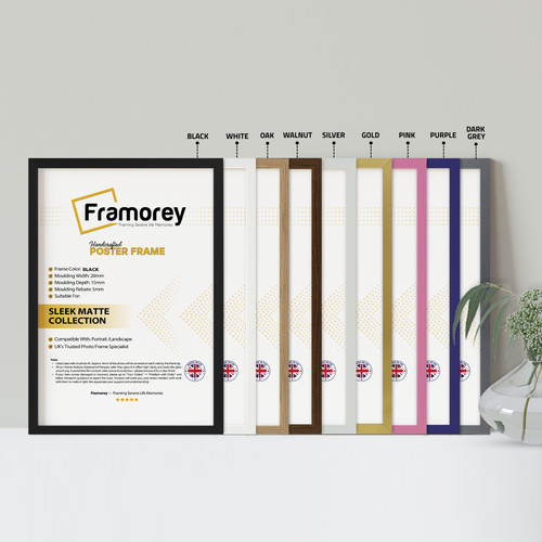 Black thin picture frames - black,