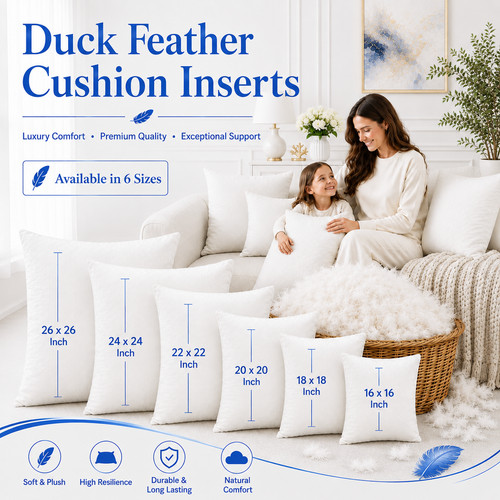 Duck feather filled cushion - duck,