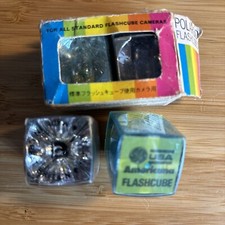 Vintage Polaroid Flashcubes Boxed Contains Two Cubes + Atlas + GE Americana