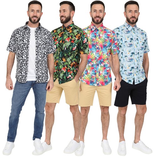 Men short sleeve - short, hawaiian