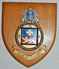 HMS Eaglet ward room shield plaque crest Royal Naval Reserve RNR RN navy