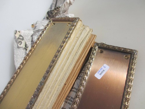 Antique brass finger plates - brass,