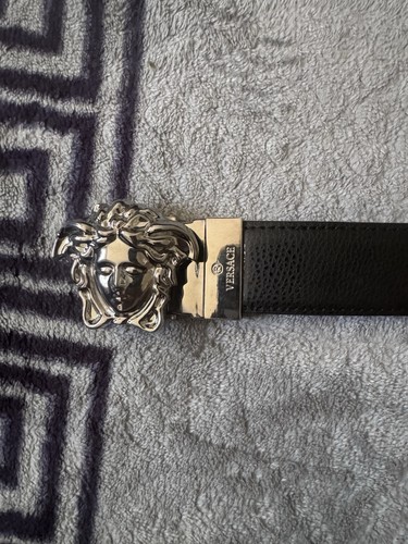 Versace medusa leather - belt, 48
