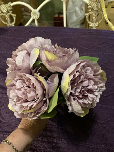 Artificial mauve peony flower - artificial,