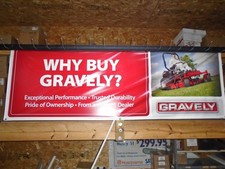 GRAVELY MOWER BANNER 95" X 33"