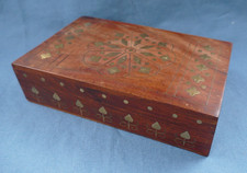 Lovely wooden with brass inlay