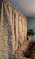 Bespoke textured Heavy Thick Gold Embroidered Tapestry Curtains