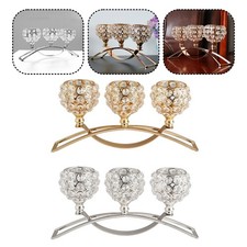 3 arms candelabra crystal