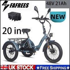 Fafrees F20 Mate 48V 21Ah Electric Trike 20'' Fat Tyre 3-Wheel Bike Adult +GIFT