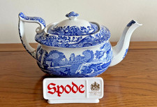 Vintage Copeland Spode Italian Blue & White Large Teapot 1.1 Litre