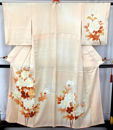 Japanese vintage kimono - japanese, beige