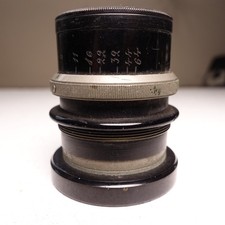 Black Brass f8 lens for large format plate camera - fungus
