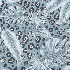 Blue Grey Tropical Wallpaper