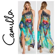 BNWT CAMILLA REEF WARRIOR ONE SHOULDER KAFTAN (LARGE/XL) WITH NECKBAND RRP $699
