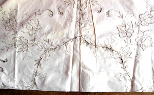 Vintage circular tablecloth