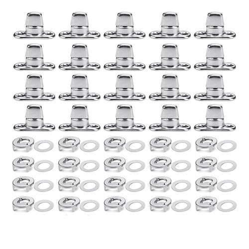 Turn button fastener with - turn,