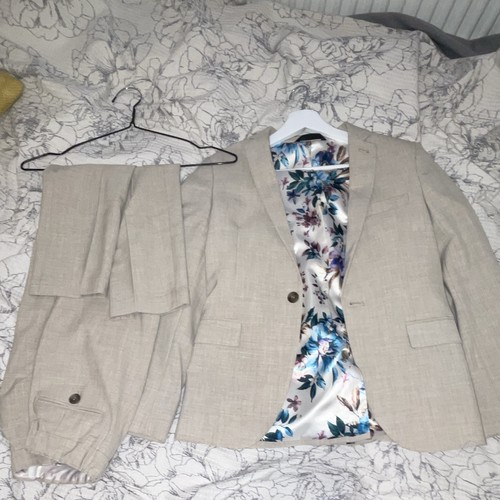Next beige linen piece - beige, 2-piece