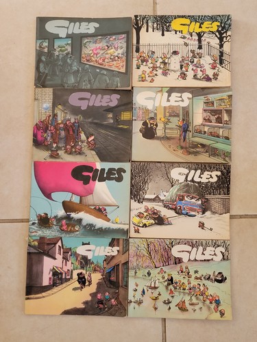 Set eight giles cartoon - eight,