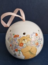  Vintage Ceramic Pomander  ( empty) -  7.5  cms diameter.  VGC