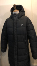 MEN'S SUPERDRY LONGLINE PUFFER JACKET SIZE XL BLACK