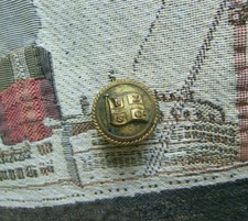 ANTIQUE BRASS BUTTON NEW ZEALAND SHIPPING COMPANY- ALBERT C. WILSON BUTTON MAKER