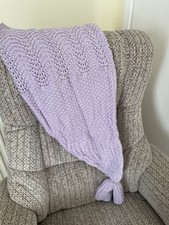 Mermaid tail blanket, Hand Knitted, Yellow, age 0-6 Months