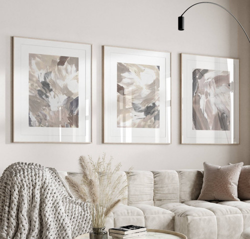 Abstract neutral wall art - wall,