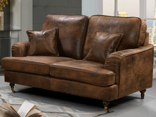 Brown Leather 2 Seater Sofa
