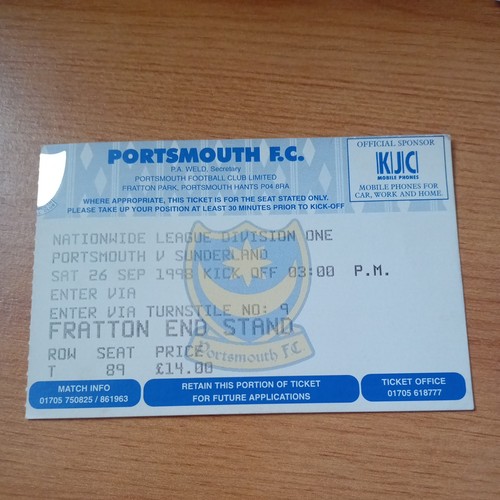 Ticket 1998 1999 - 1998/1999, 26/9/1998