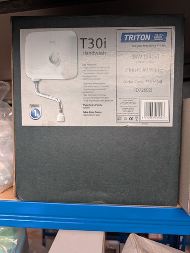Triton t30i 3kw 240v over - over, sink