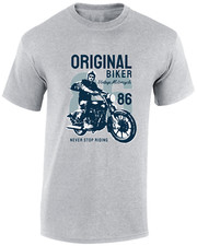 ORIGINAL BIKER MENS T SHIRT MOTORBIKE MOTORCYCLE BIKER CLOTHING GIFT TOP IDEA