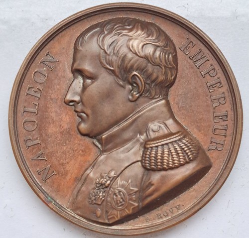 Antique french bronze medal - medal,
