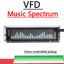 VFD Music Spectrum CLOCK Display Level Indicator Rhythm Analyzer Audio Atmospher