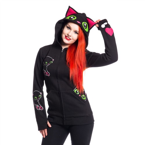 Cupcake cult black cat hood - cult,