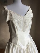 Ronald Joyce Designer Ivory off the shoulder Wedding Dress
